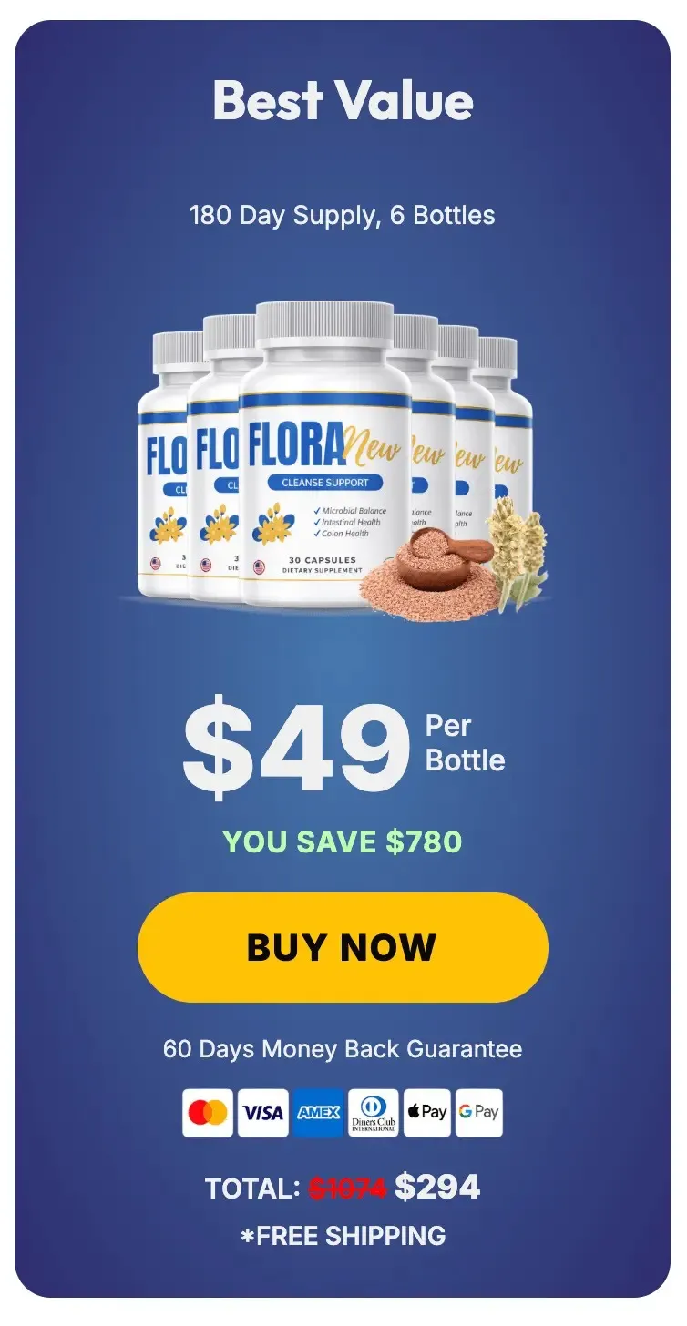 FloraNew 6 bottle package for 180-daysupply